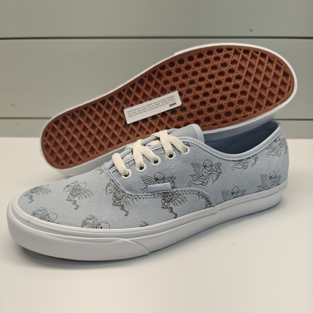 Vans Authentic Love to Death Suede Blue Sky Angels Casual Sneakers Men's 10.5